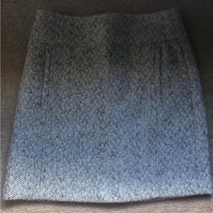 LOFT Herringbone Pencil Skirt - Gray